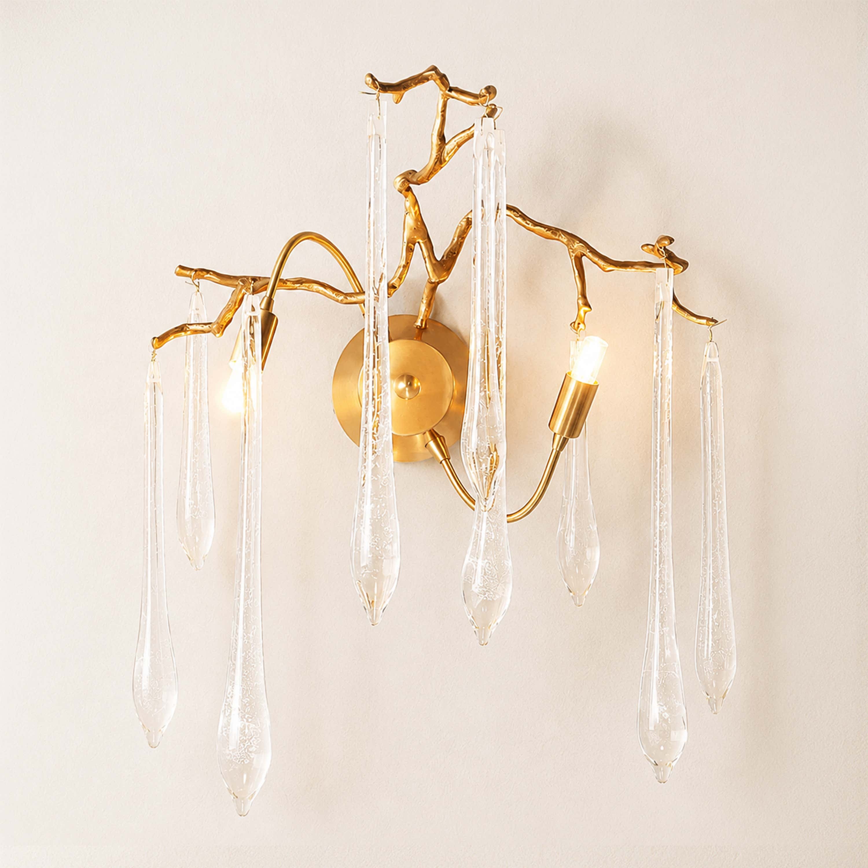 Nivalia Crystal Branch Wall Sconce