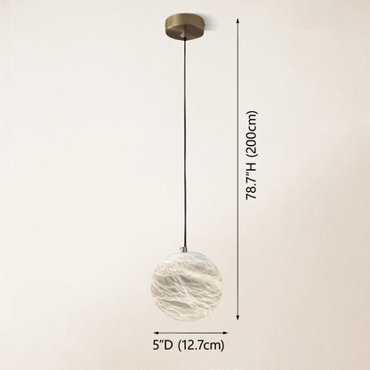 Nami Alabaster Global Ball Pendelleuchte 5"D