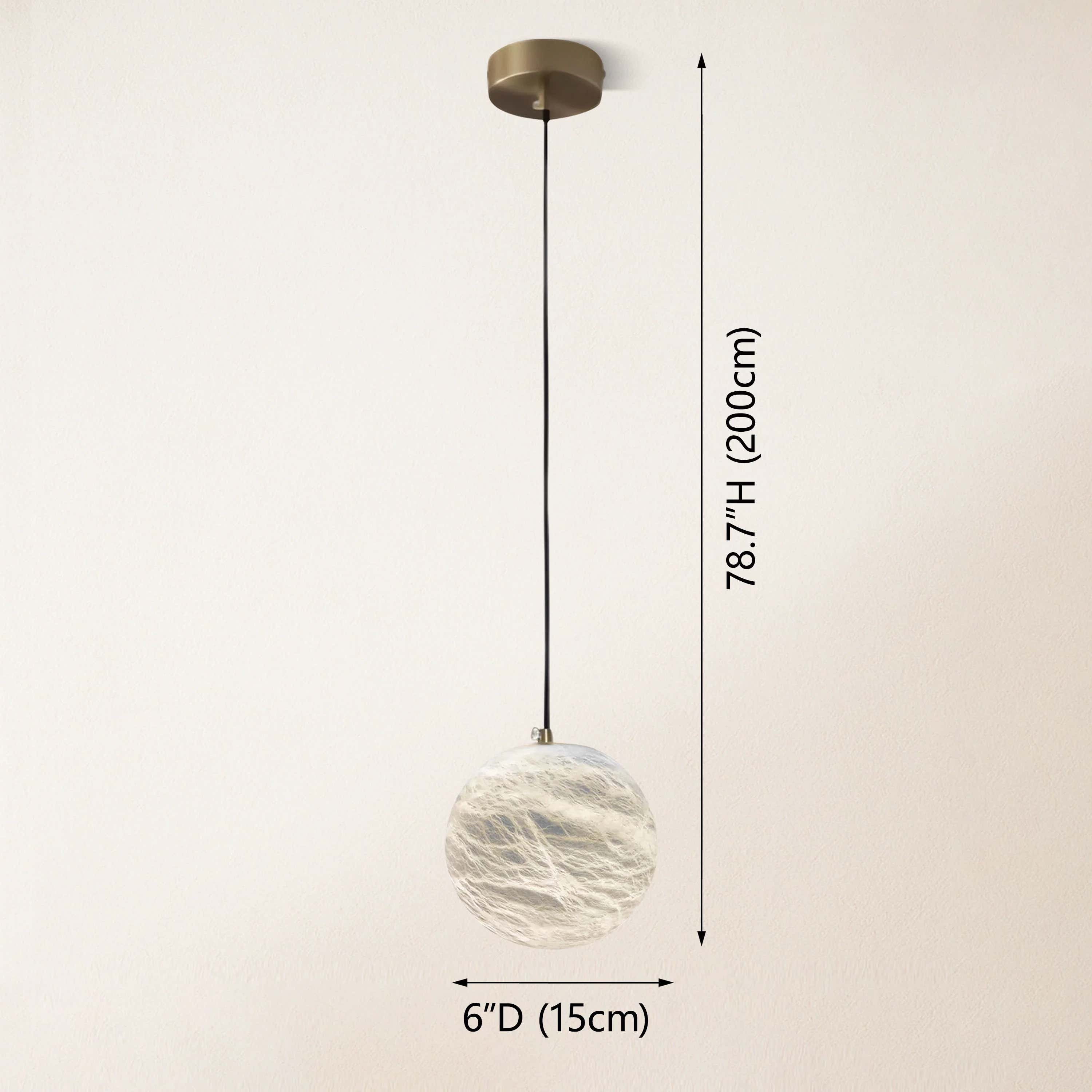 Nami Alabaster Global Ball Pendelleuchte 6"D