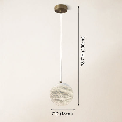 Nami Alabaster Global Ball Pendelleuchte 5"D