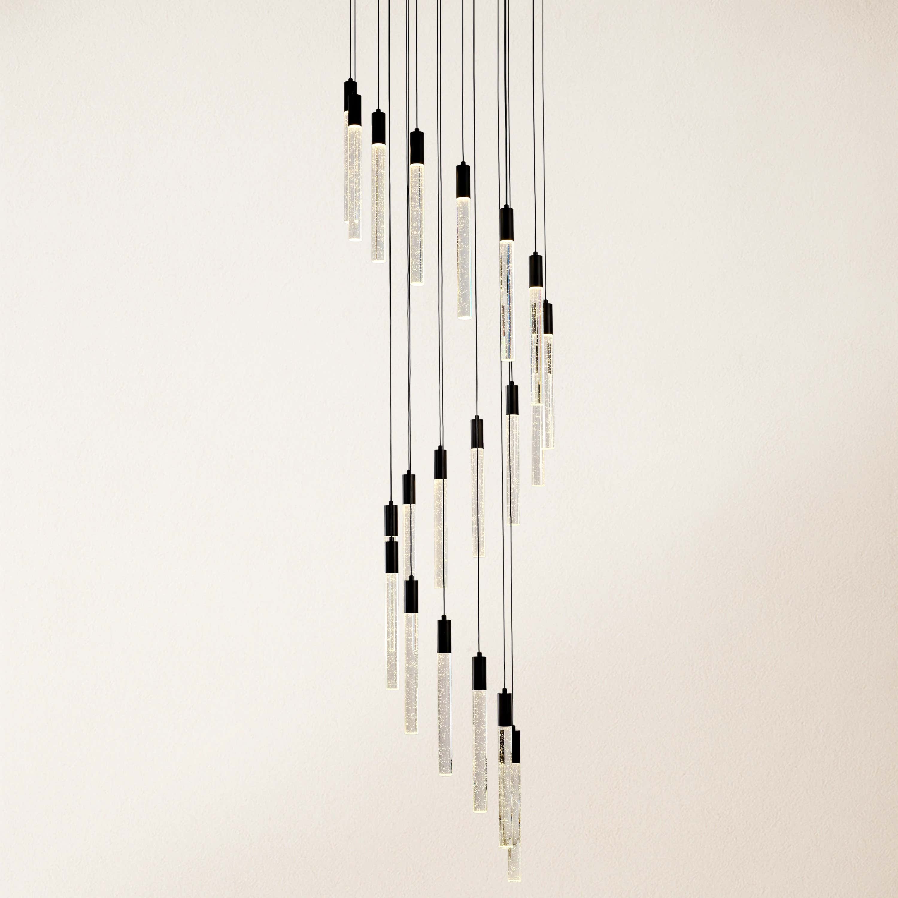 Nova Cascade Kronleuchter mit hoher Decke, 50,8 cm Durchmesser