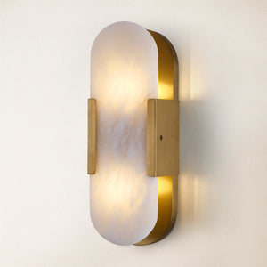 OpalEdge Alabaster Oval Wall Sconce 14