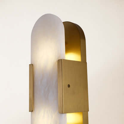 OpalEdge Alabaster Oval Wall Sconce 14"H#Finish_Gold