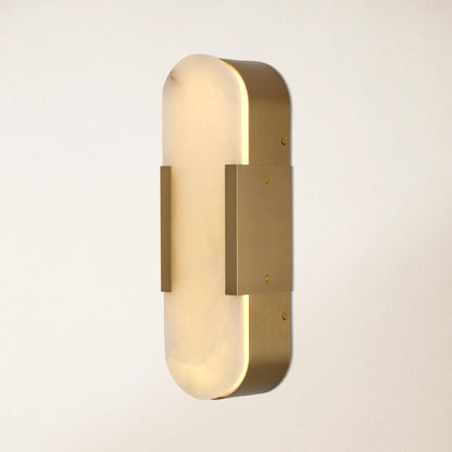 OpalEdge Alabaster-Wandleuchter, 35,4 cm hoch