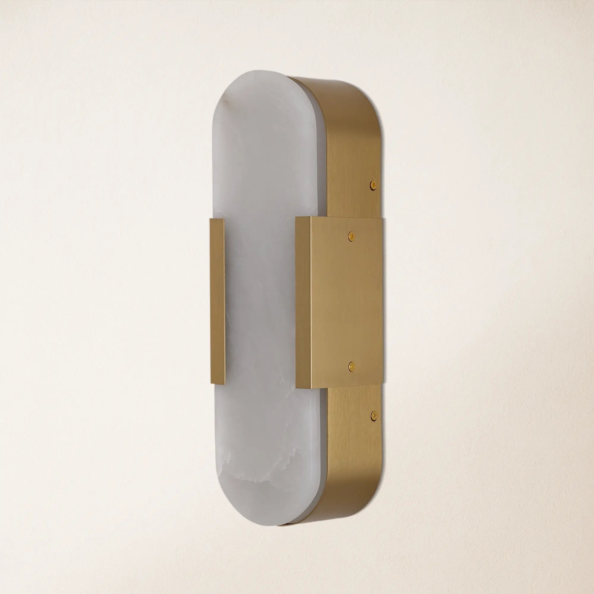 OpalEdge Alabaster-Wandleuchter, 35,4 cm hoch