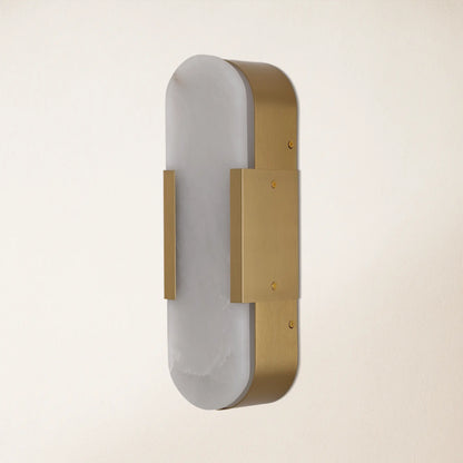 OpalEdge Alabaster-Wandleuchter, 35,4 cm hoch