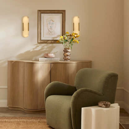 OpalEdge Alabaster Wall Sconce 14"H