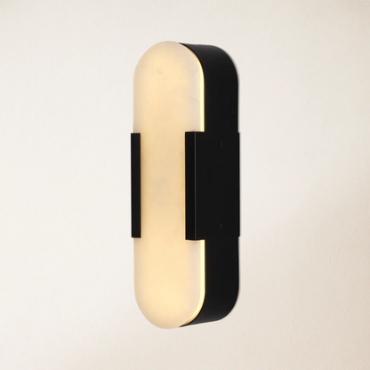 OpalEdge Alabaster-Wandleuchter, 35,4 cm hoch