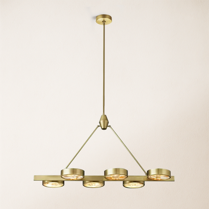 Armlo Rectangle Crystal Chandelier 54"W