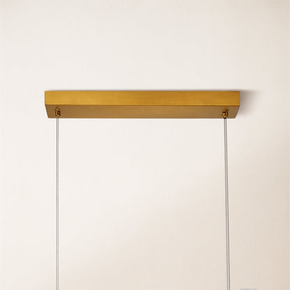 Nocturne Alabaster Rectangular Chandelier 48"