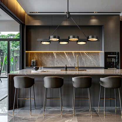 Armlo Rectangle Crystal Chandelier 54"W