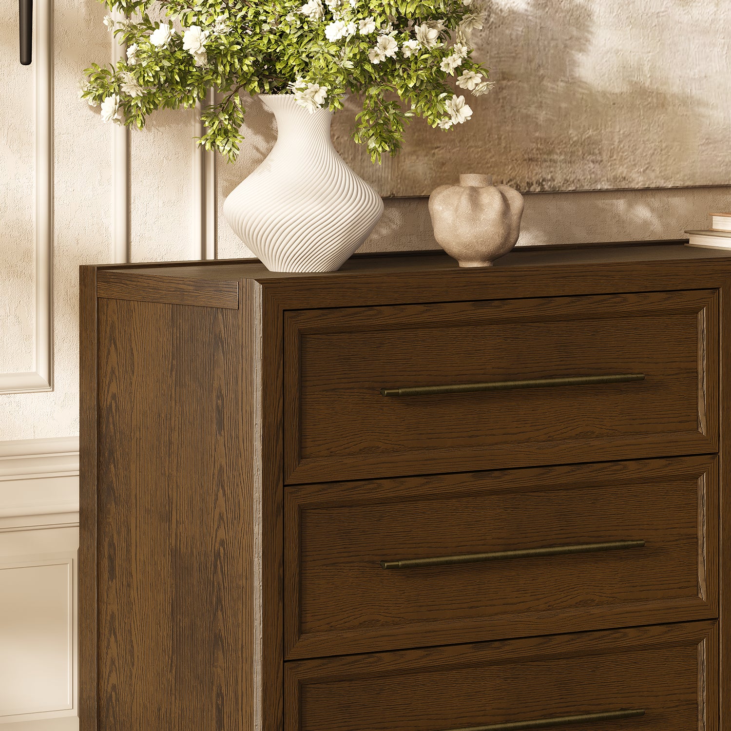 Alvar 63″ Eichenkommode mit 6 Schubladen (2er-Set)