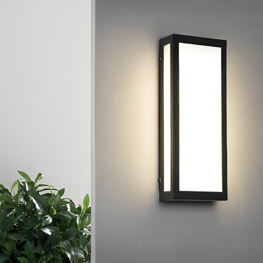 Rechteckige LED wasserdichte schwarze moderne Außenleuchte für den Außenbereich