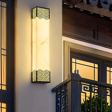 Rechteckige Harz LED wasserdichte Vintage Outdoor Wandleuchten Wandleuchte