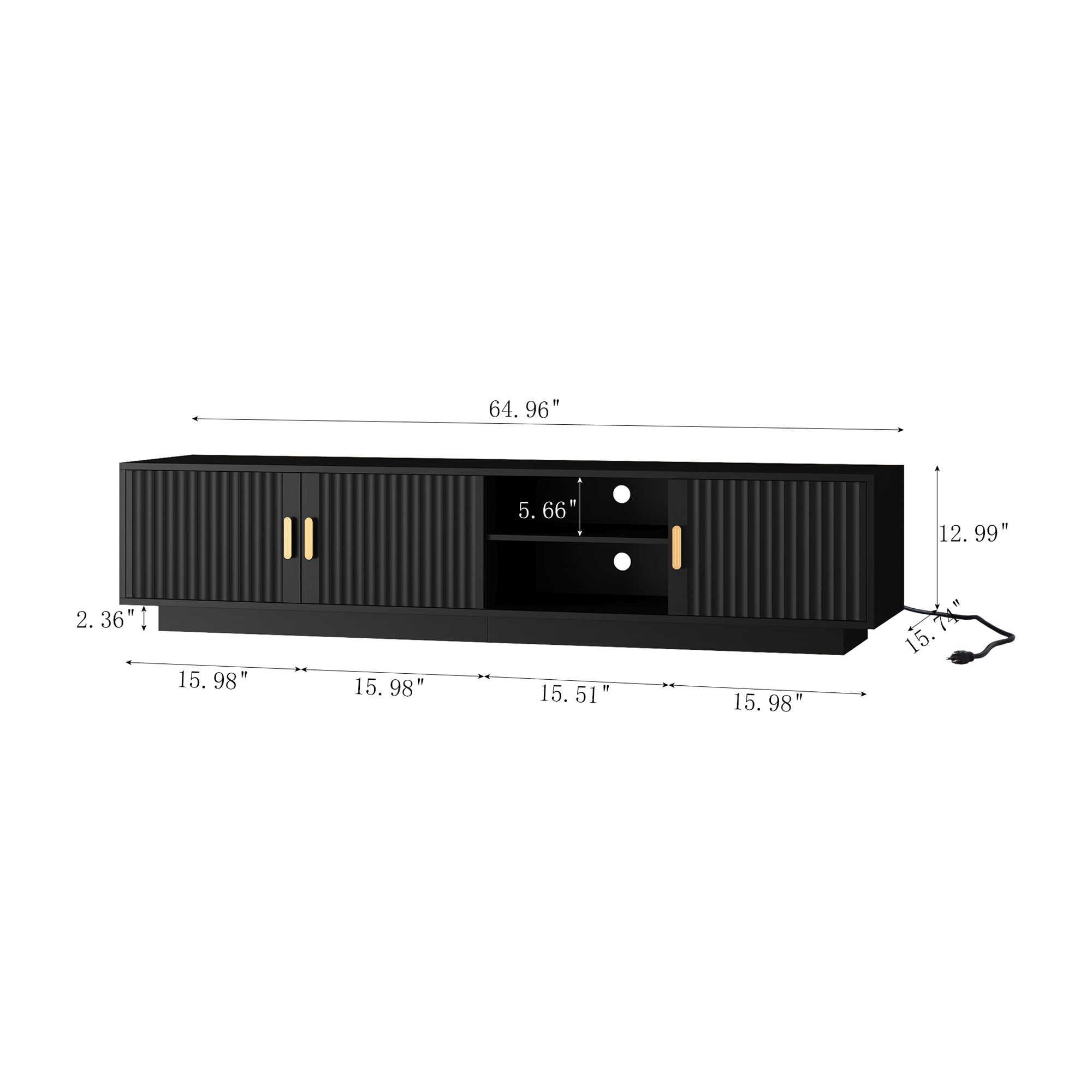 Roni Modern Media Console 74.7"