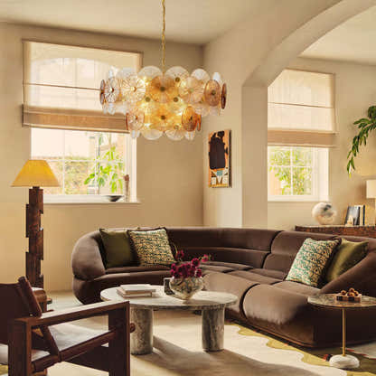 Axiora Glass Round Chandelier