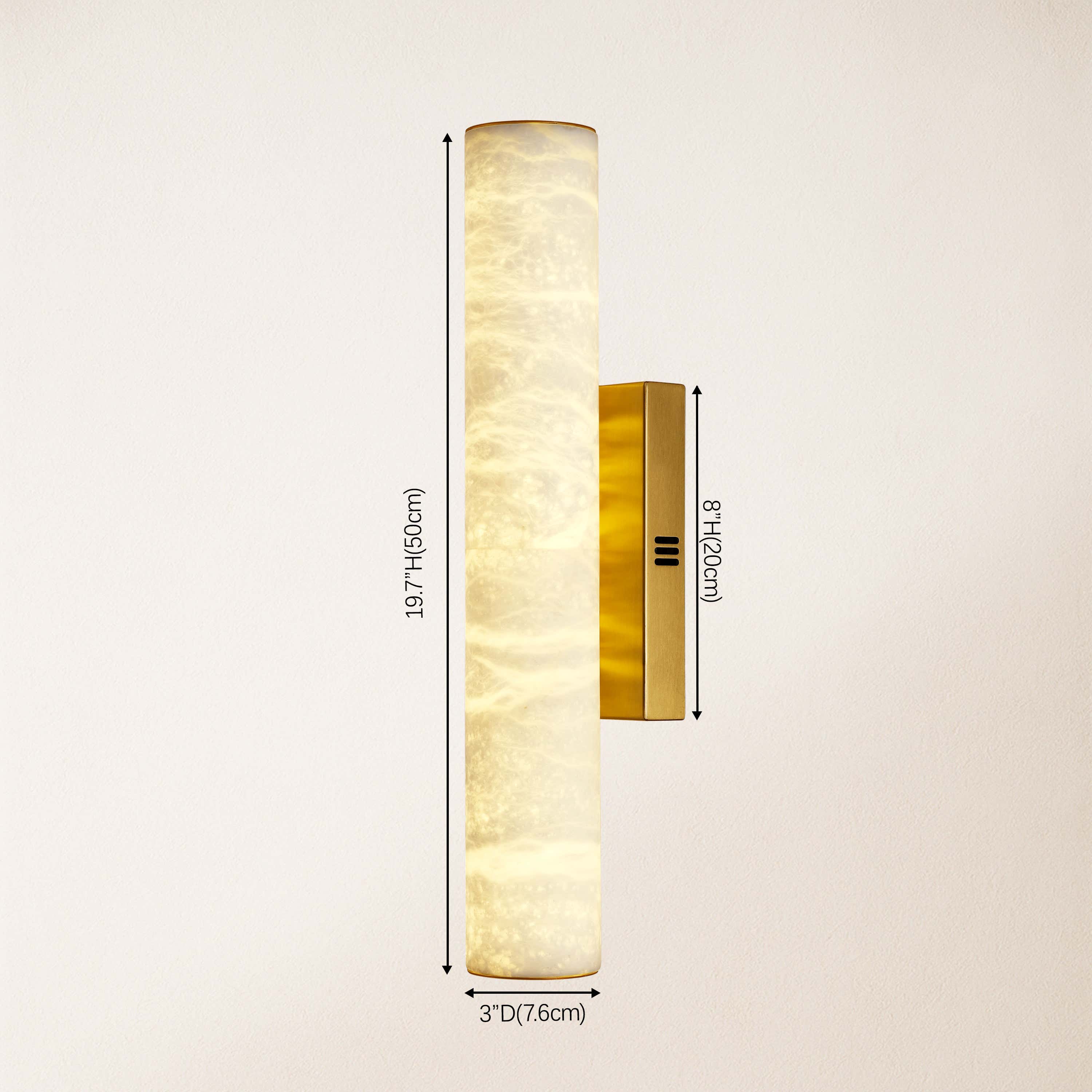 Sylvia Palladian Alabaster Wandleuchte 20"H