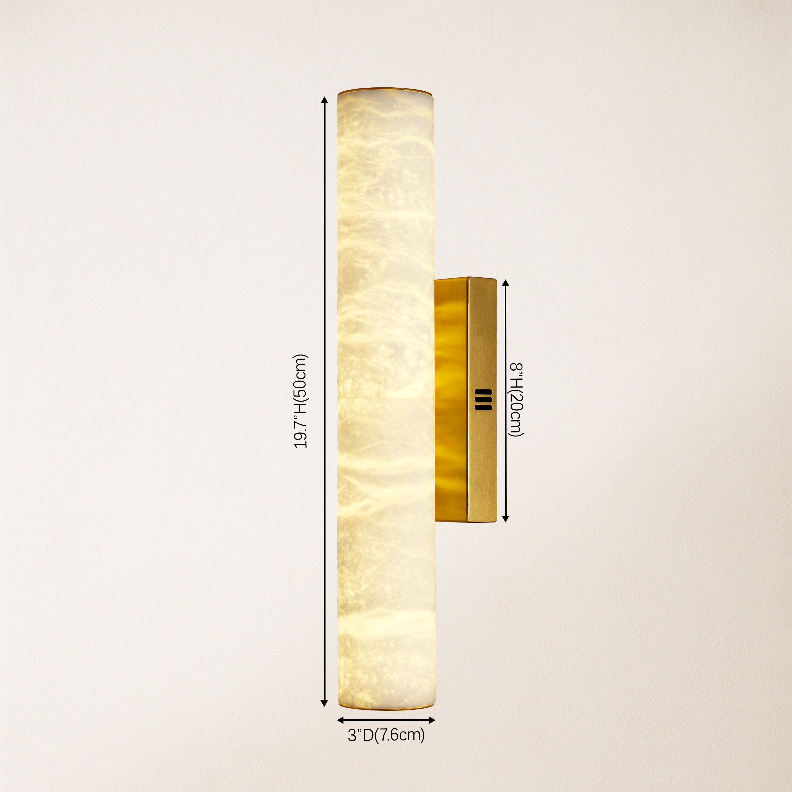 Sylvia Palladian Alabaster Wandleuchte 20"H