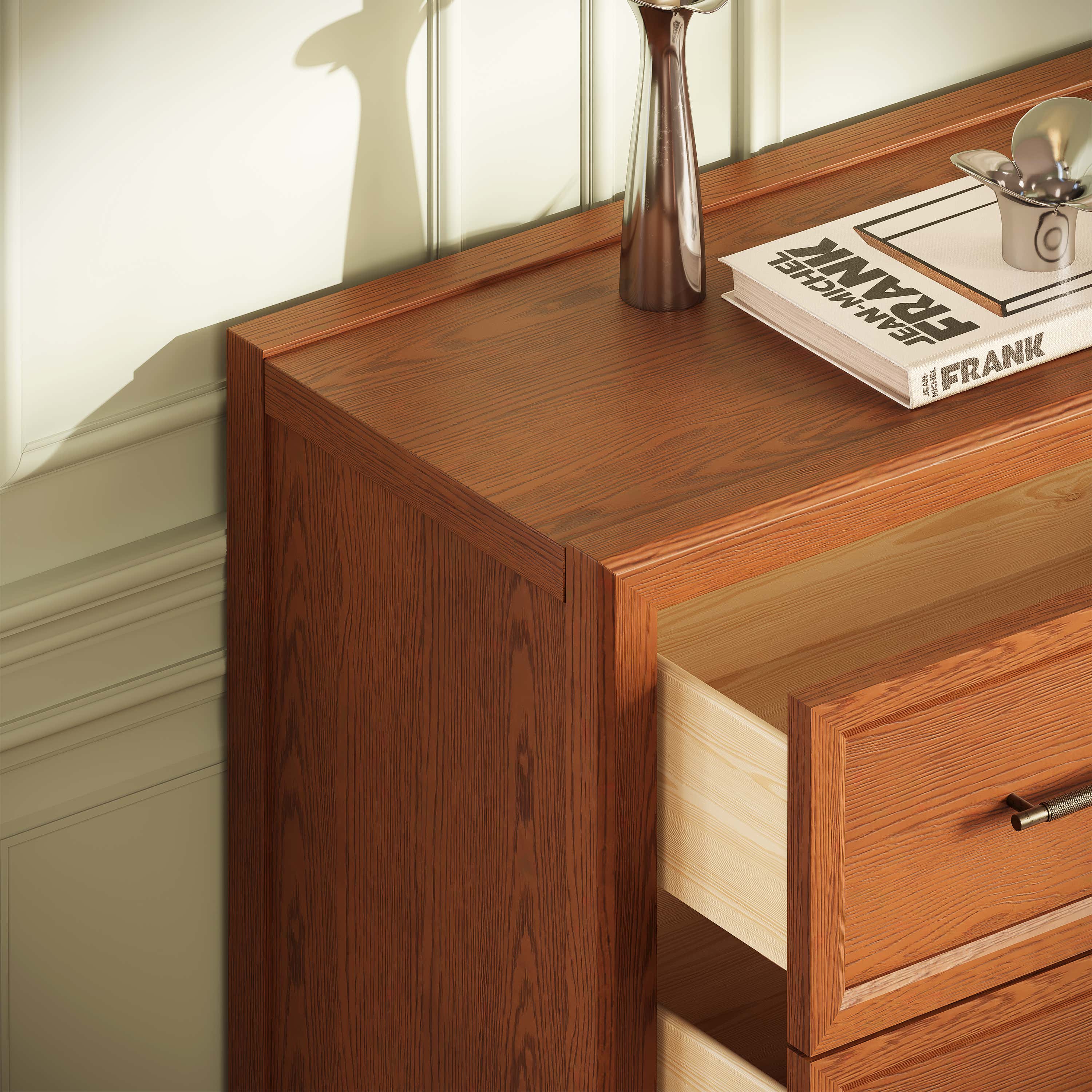 Alvar Arched 94.5″ Oak Modular Media Console(Set of 3)