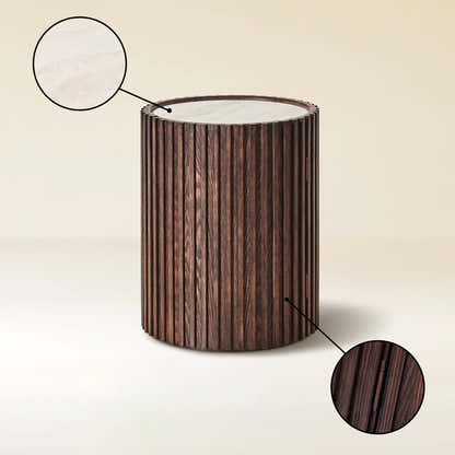 Arden Round Sintered Stone Side Table 16"W