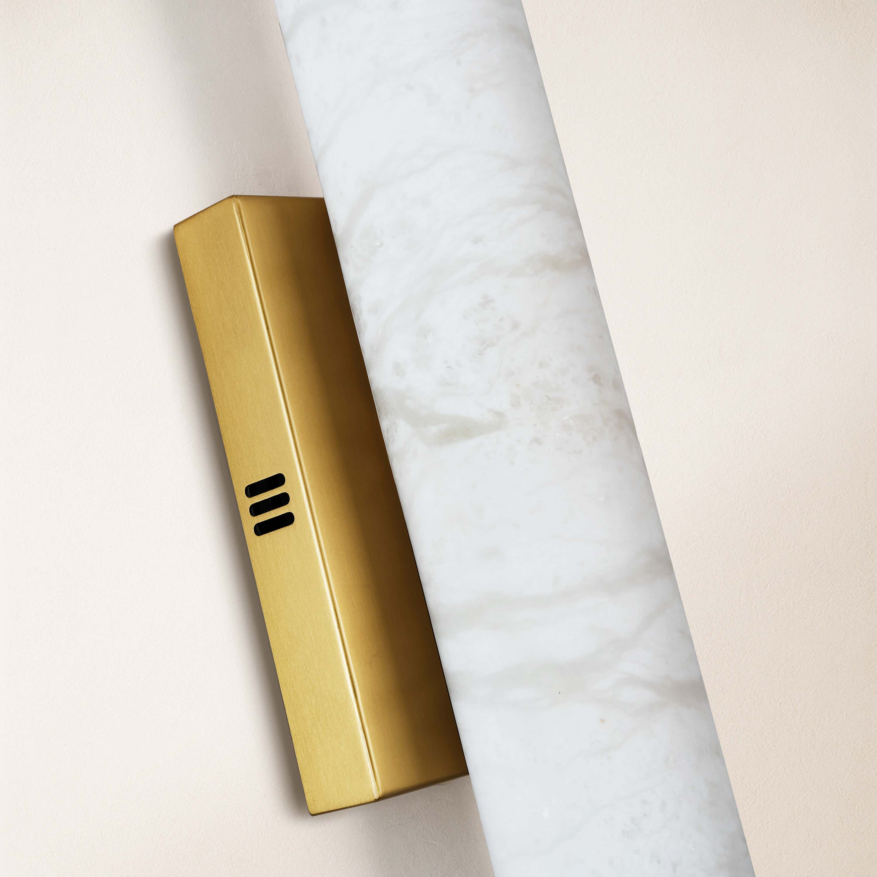 Sylvia Palladian Alabaster Wall Sconce 20"H