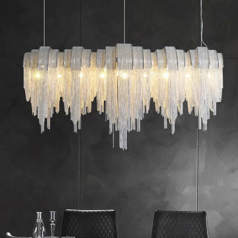 Teresa Cadena Chain Tassel Dining Room Chandelier
