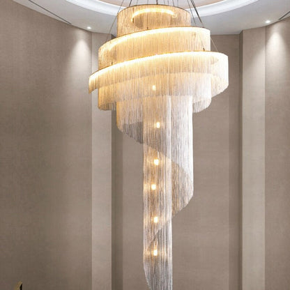 Teresa Cadena Metal Chain Tassel Entryway Chandelier