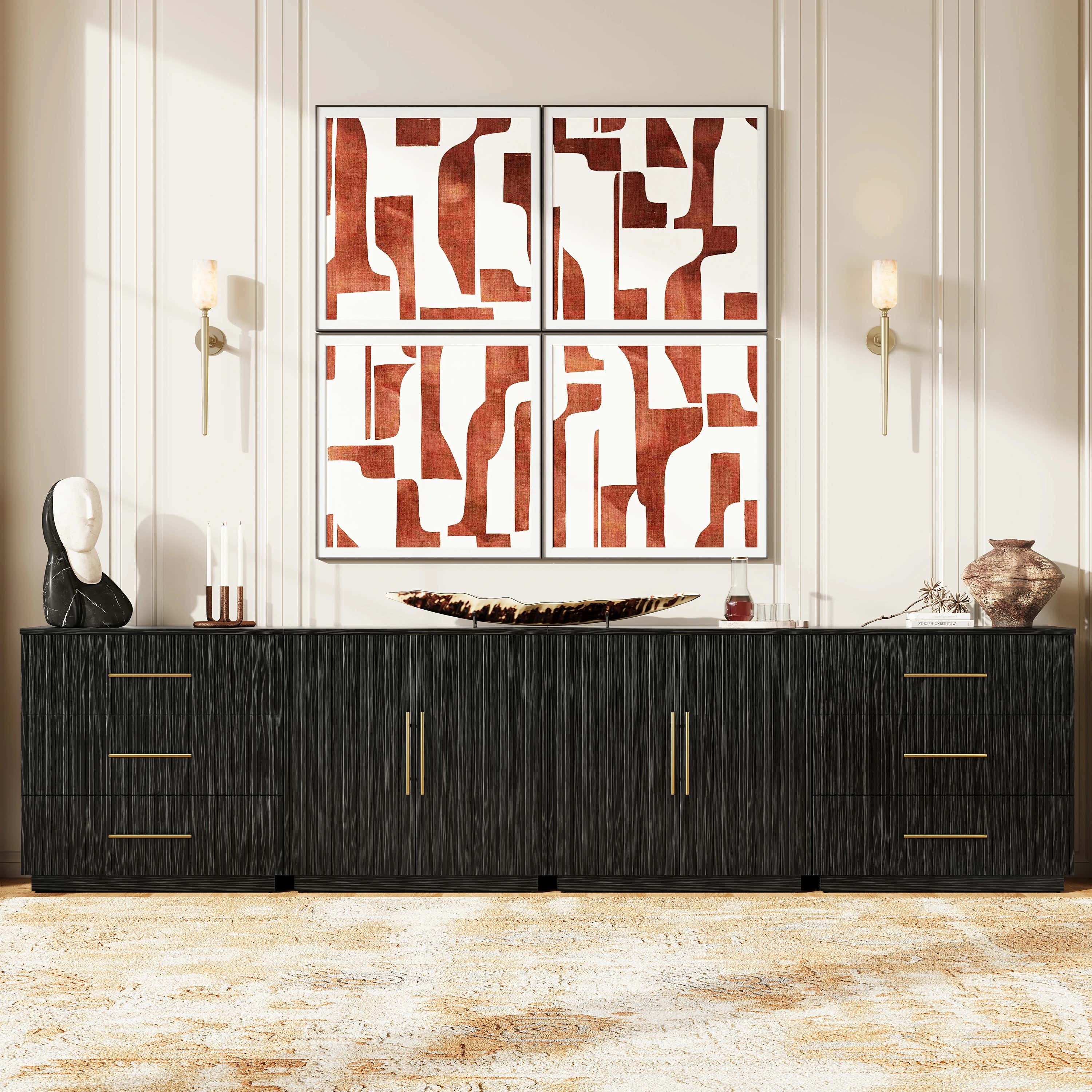 Holt Oak Modular Media Console (Set of 4)