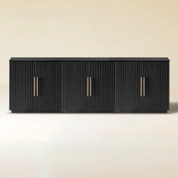 Holt 94,5″ Medienkonsole aus Eiche (3er-Set) 