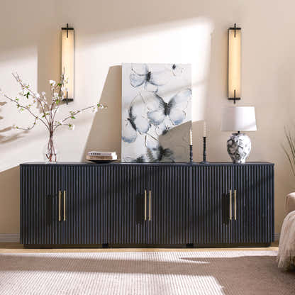 Holt 95″ Solid Oak Console(Set of 3)