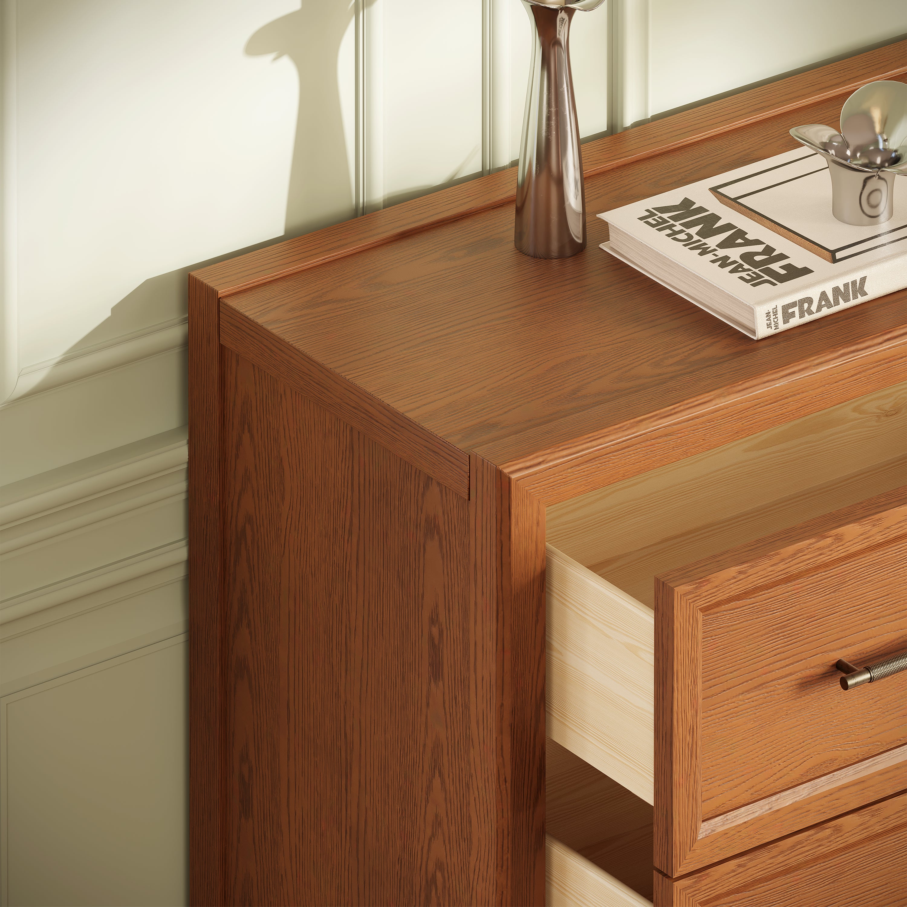 Alvar Arched 94,5″ Modulare Medienkonsole aus Eiche (3er-Set)