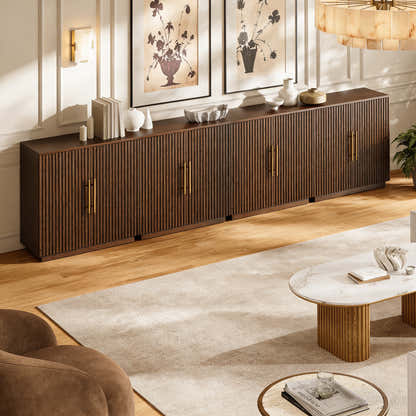 Holt 126″ Medienkonsole aus Eiche (4er-Set) 