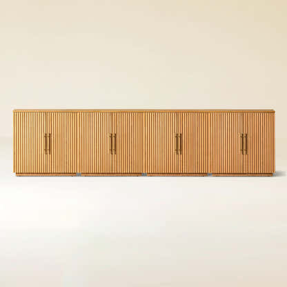 Holt 126″ Medienkonsole aus Eiche (4er-Set) 