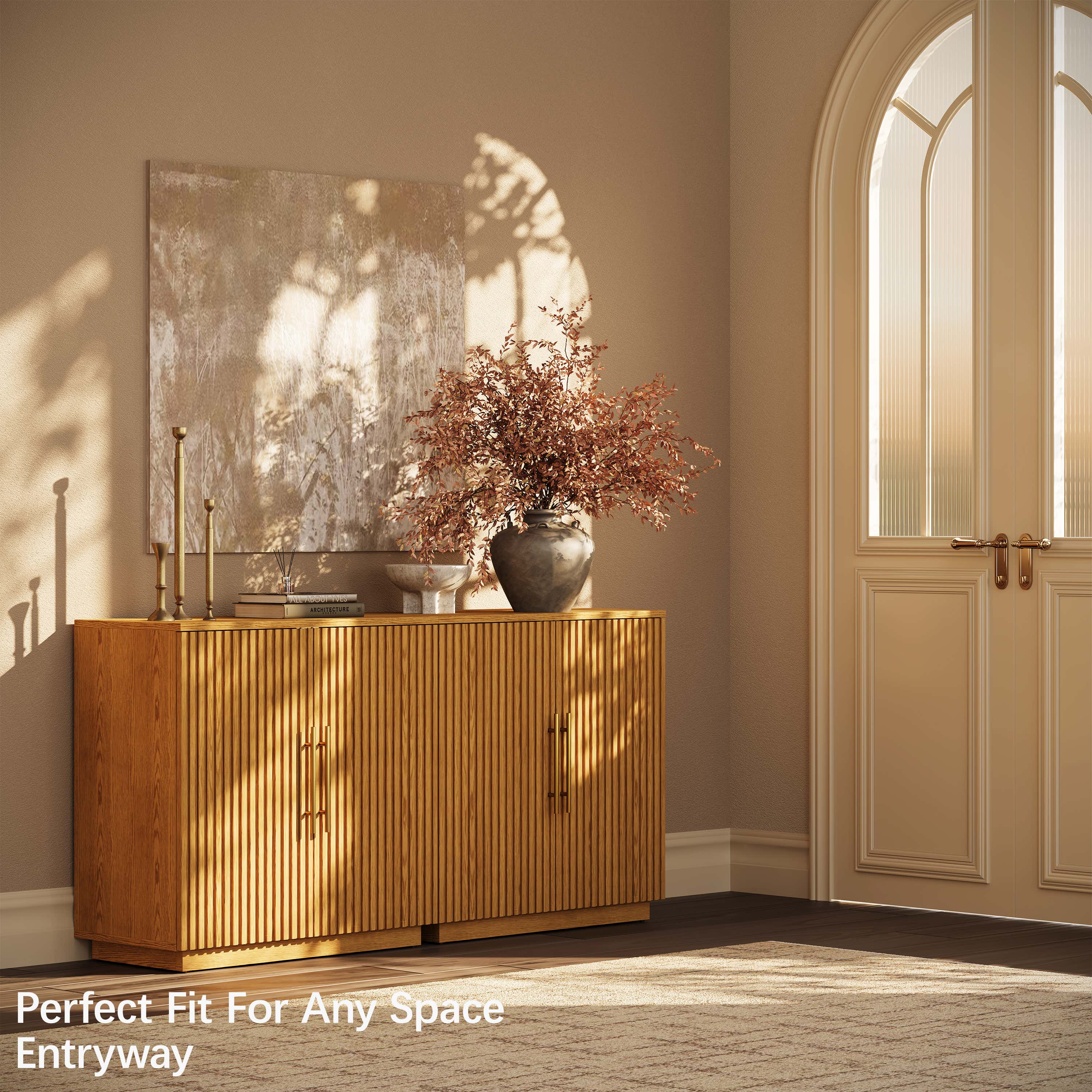 Holt 63″ Medienkonsole aus Eiche (2er-Set) 