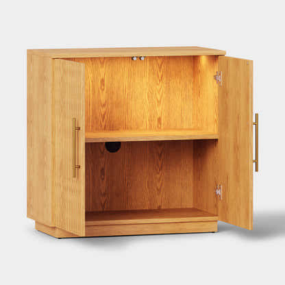 Holt 126″ Medienkonsole aus Eiche (4er-Set) 