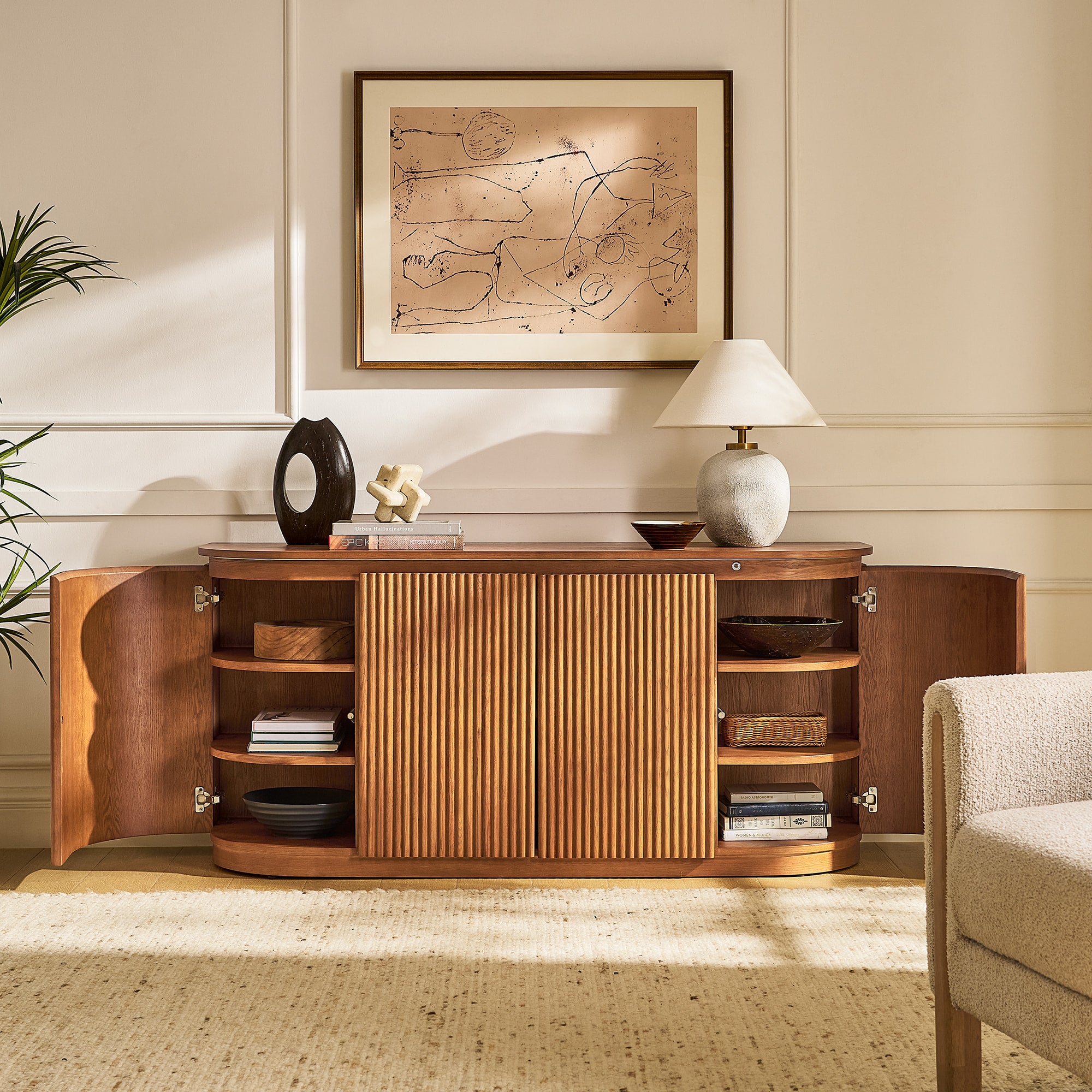 Ewan Sideboard aus Eiche, 160 cm
