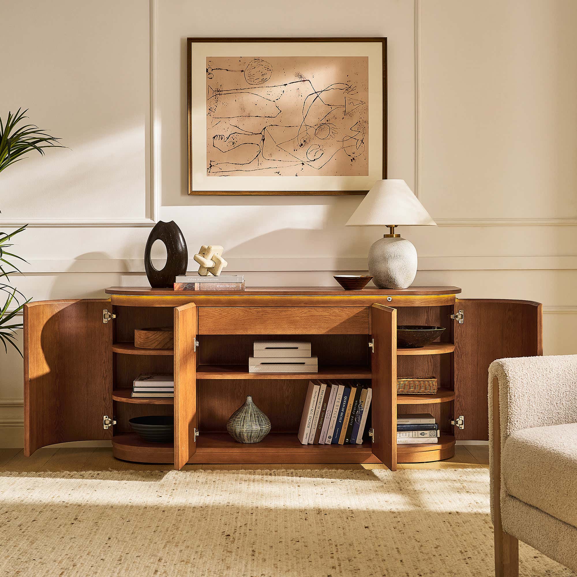 Ewan Sideboard aus Eiche, 160 cm