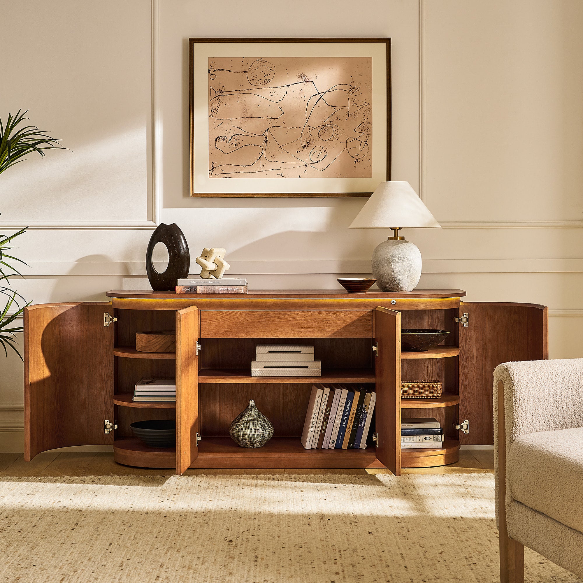 Ewan Sideboard aus Eiche, 160 cm