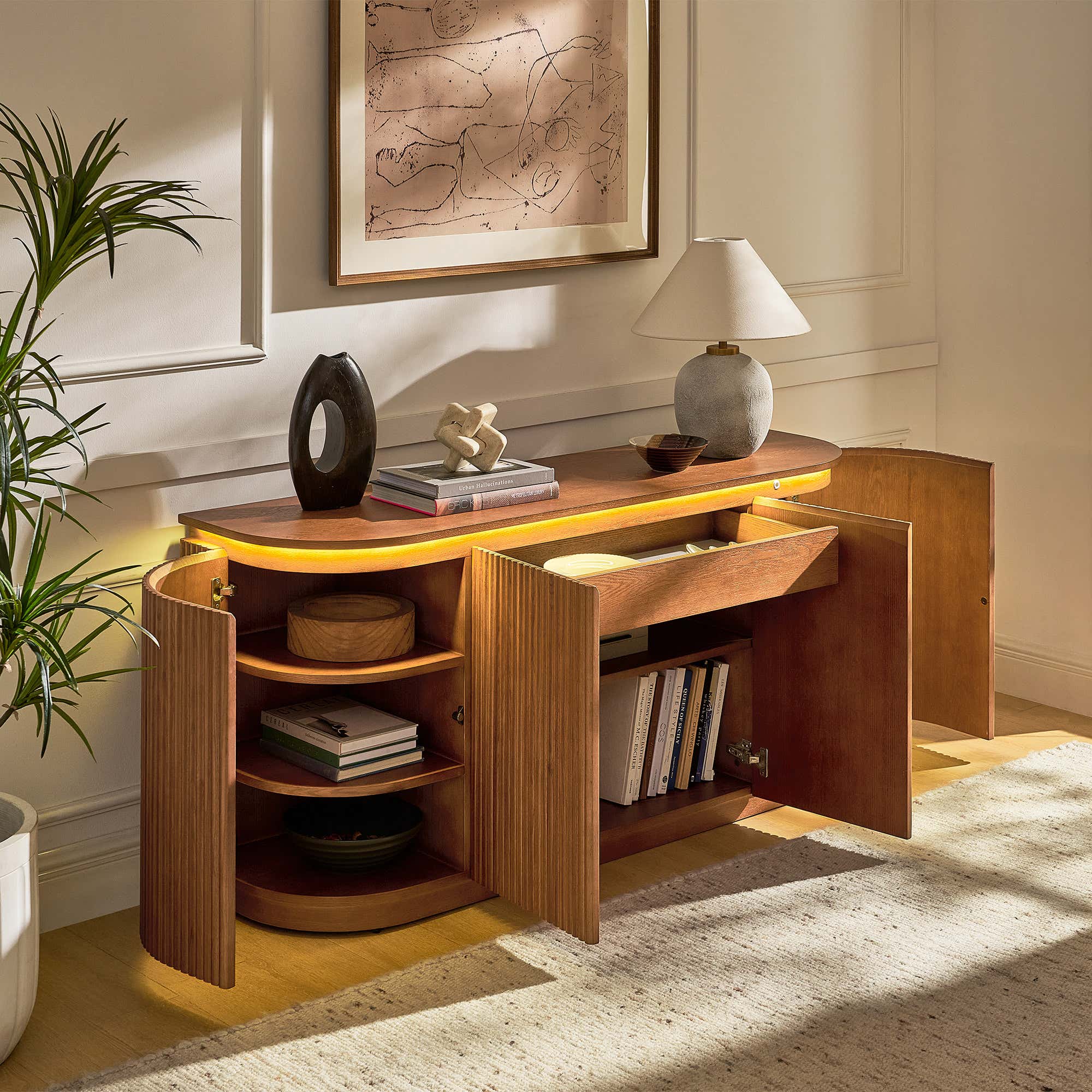 Ewan Sideboard aus Eiche, 160 cm