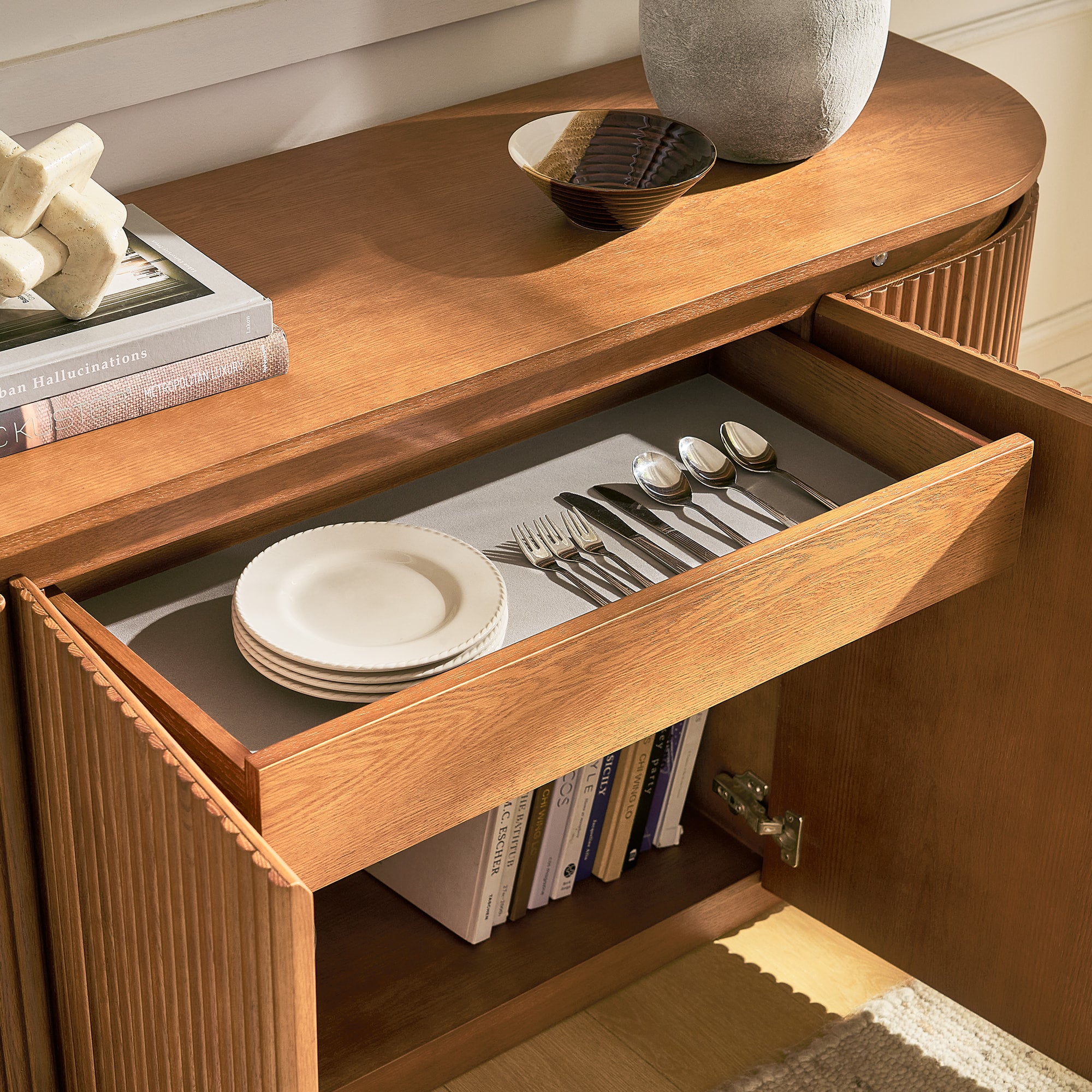 Ewan Sideboard aus Eiche, 160 cm