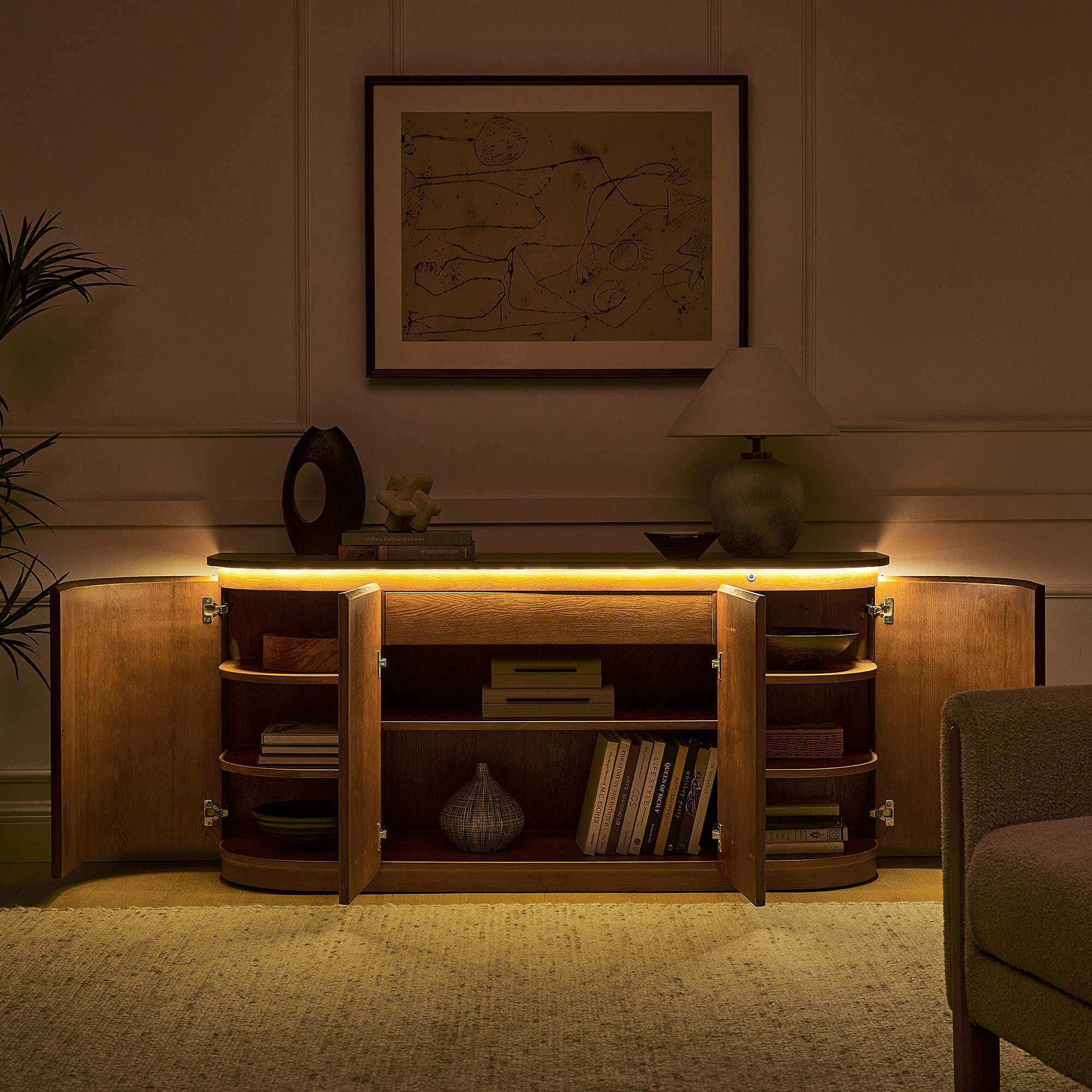 Ewan Sideboard aus Eiche, 160 cm