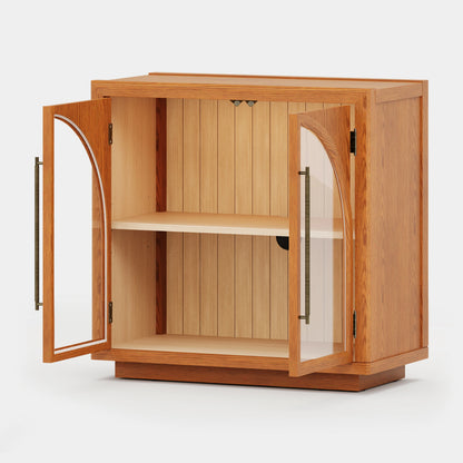 Alvar gewölbte 94,5-Zoll-Medienkonsole aus Eiche (3er-Set)