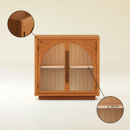 Alvar gewölbte 94,5-Zoll-Medienkonsole aus Eiche (3er-Set)