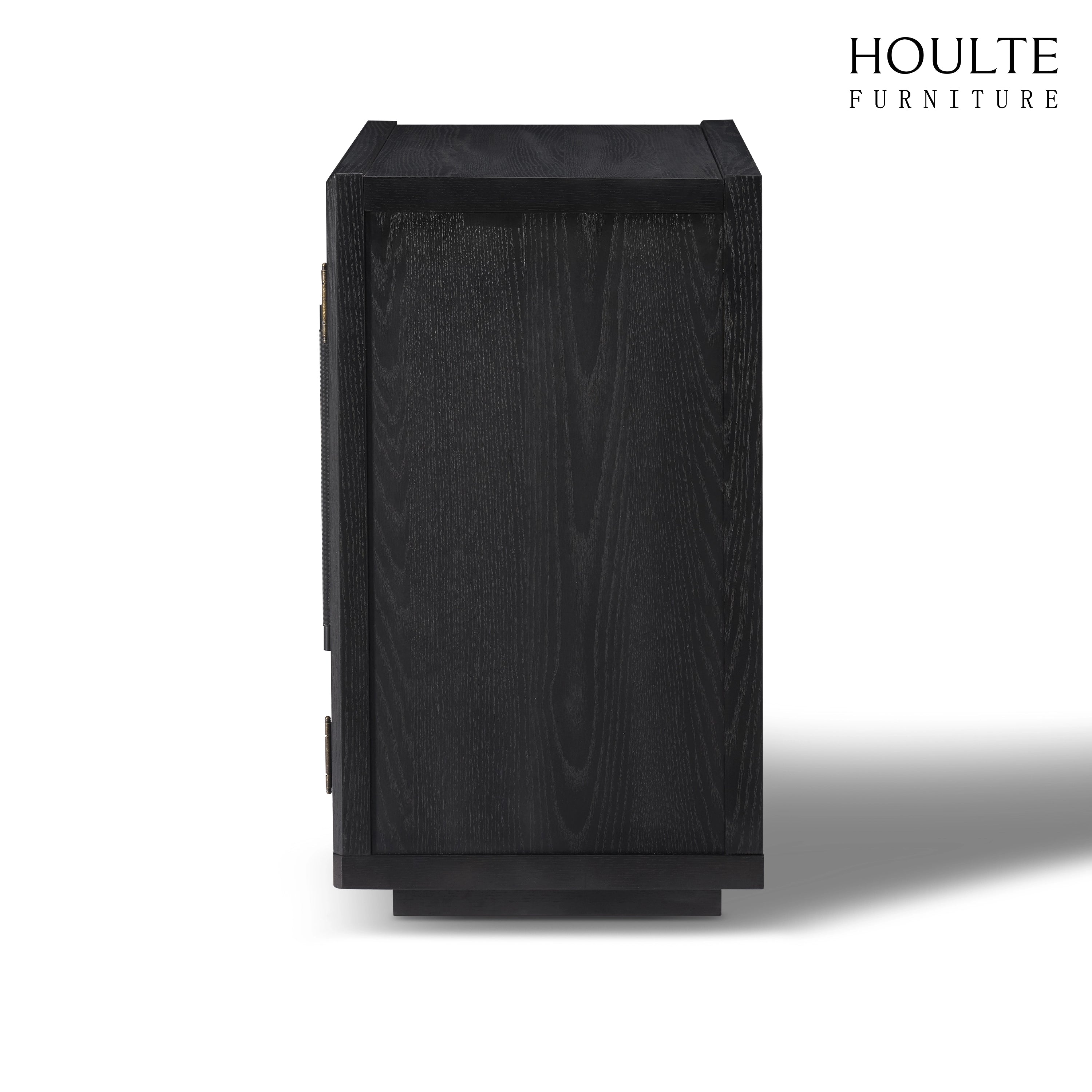 Alvar gewölbte 126″ Medienkonsole aus Eiche (4er-Set)