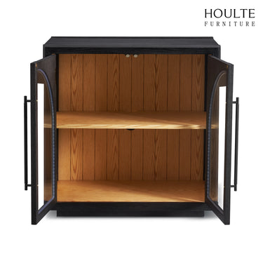 Alvar gewölbte 126″ Medienkonsole aus Eiche (4er-Set)