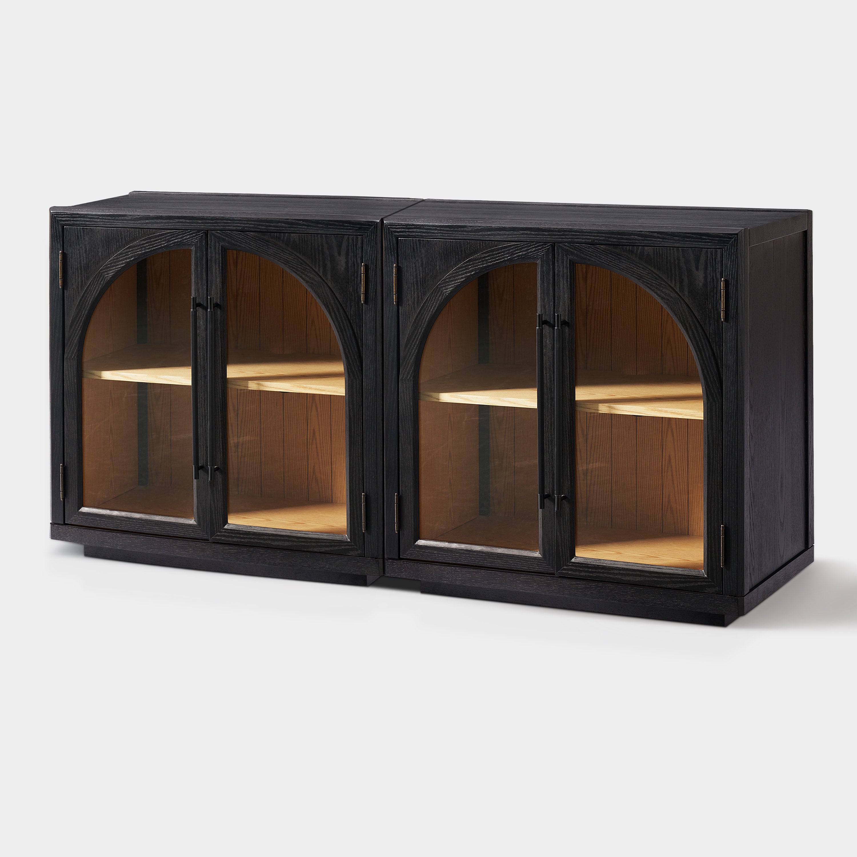 Alvar Arched 63″ Medienkonsole aus Eiche (2er-Set)