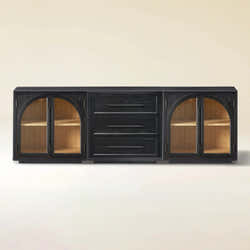 Alvar Arched 94,5″ Modulare Medienkonsole aus Eiche (3er-Set)