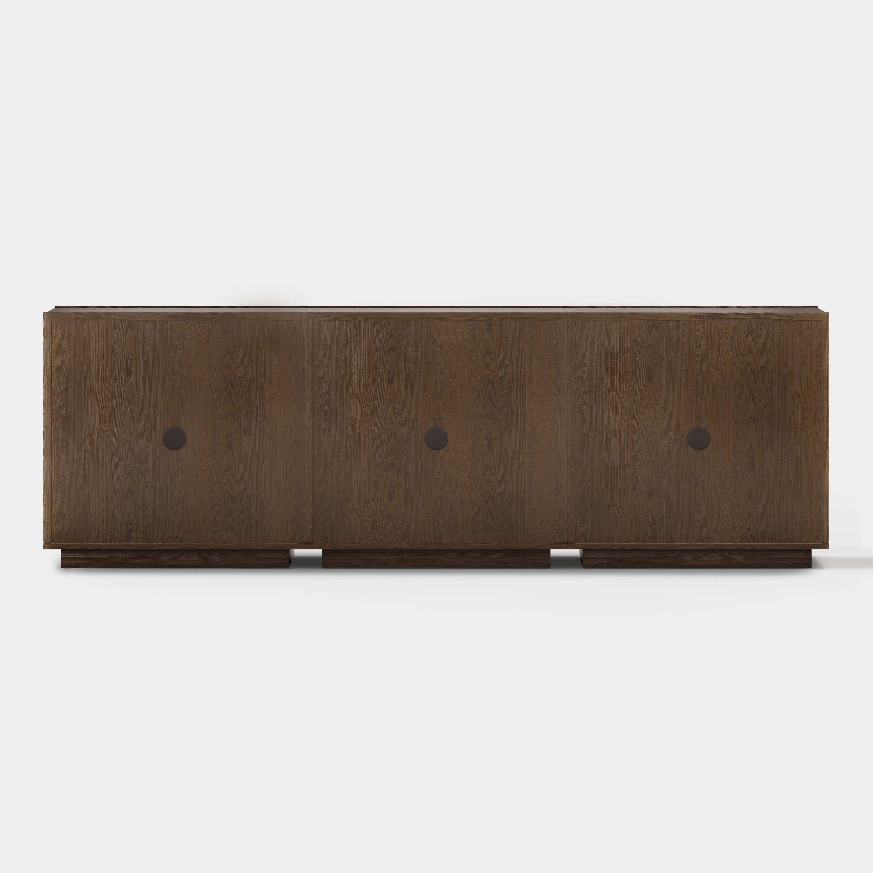 Alvar Arched 94,5″ Modulare Medienkonsole aus Eiche (3er-Set)