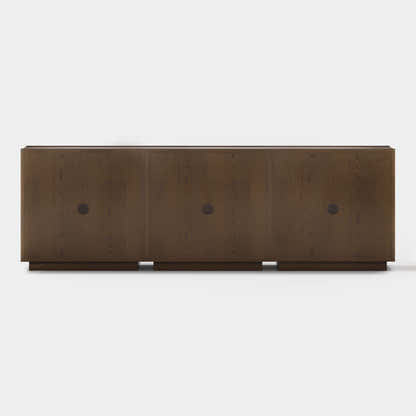 Alvar Arched 94,5″ Modulare Medienkonsole aus Eiche (3er-Set)