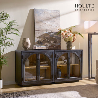 Alvar Arched 63″ Medienkonsole aus Eiche (2er-Set)